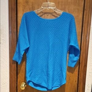 NEW YORK & CO Pull On Lightweight Sweater Size Small Bright Turquoise Blue